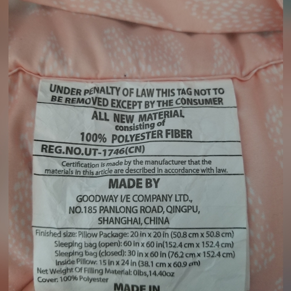 Pink Heart Pillow Sleeping Bag - Picture 6 of 8